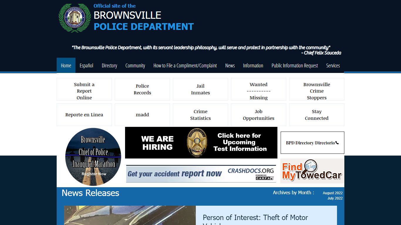 Brownsville Police | Texas | BrownsvillePD.com